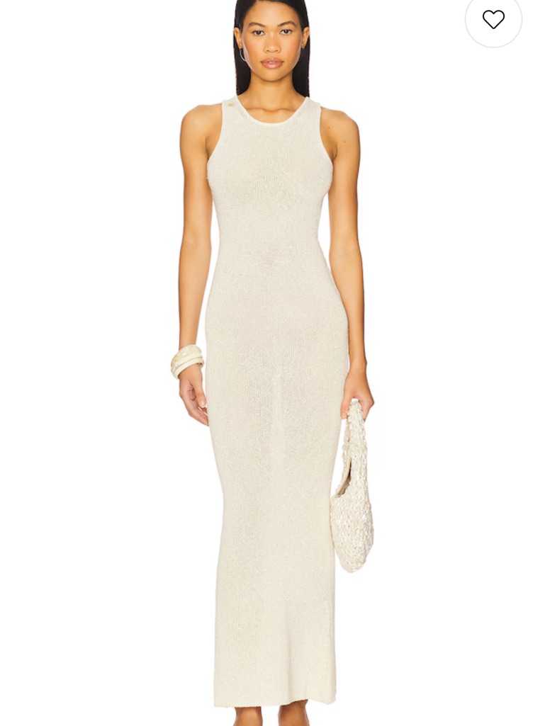 Asta Resort Cream Knit Maxi Dress